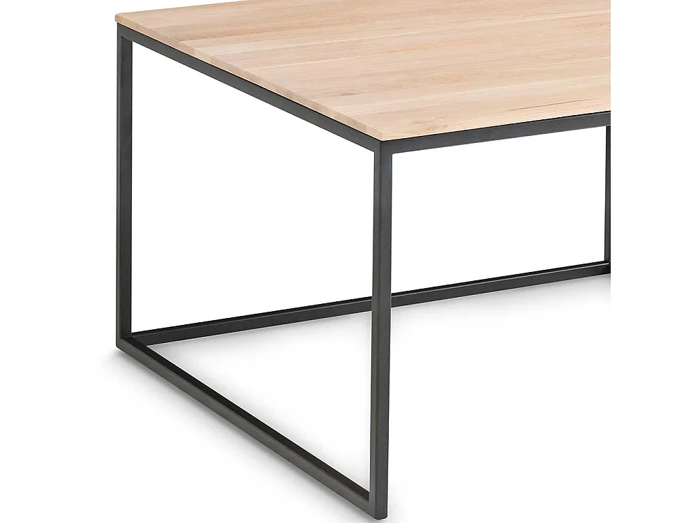 Sofa Beistelltisch in Eiche Bianco massiv 70 cm breit