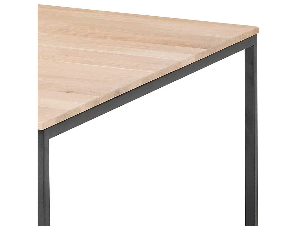 Sofa Beistelltisch in Eiche Bianco massiv 70 cm breit