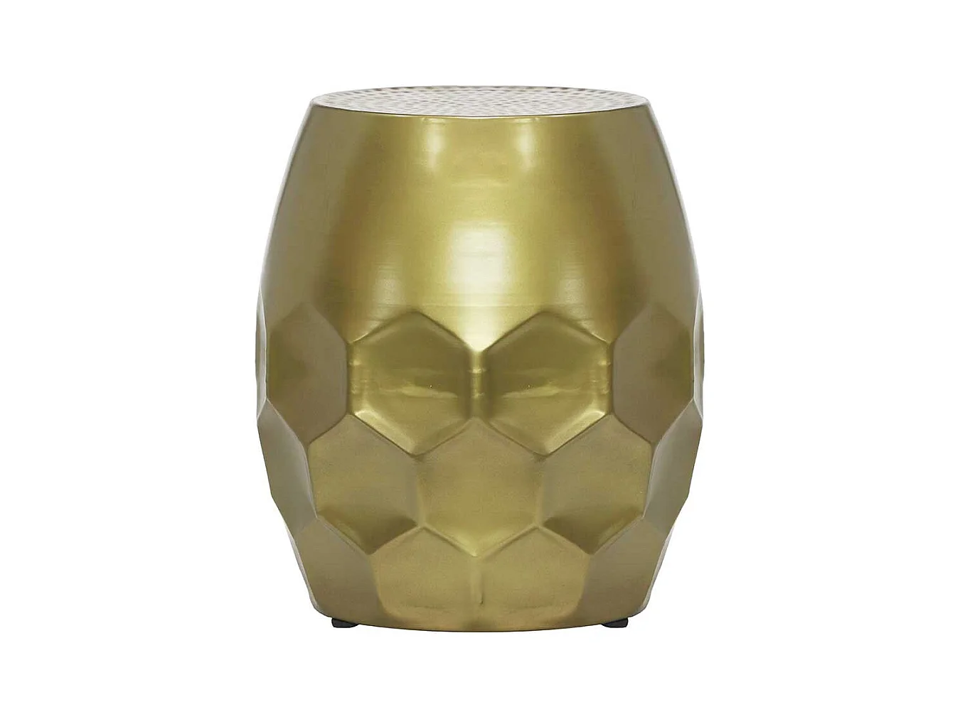 Beistelltisch Beistelltischchen in Goldfarben mit Wabenmuster