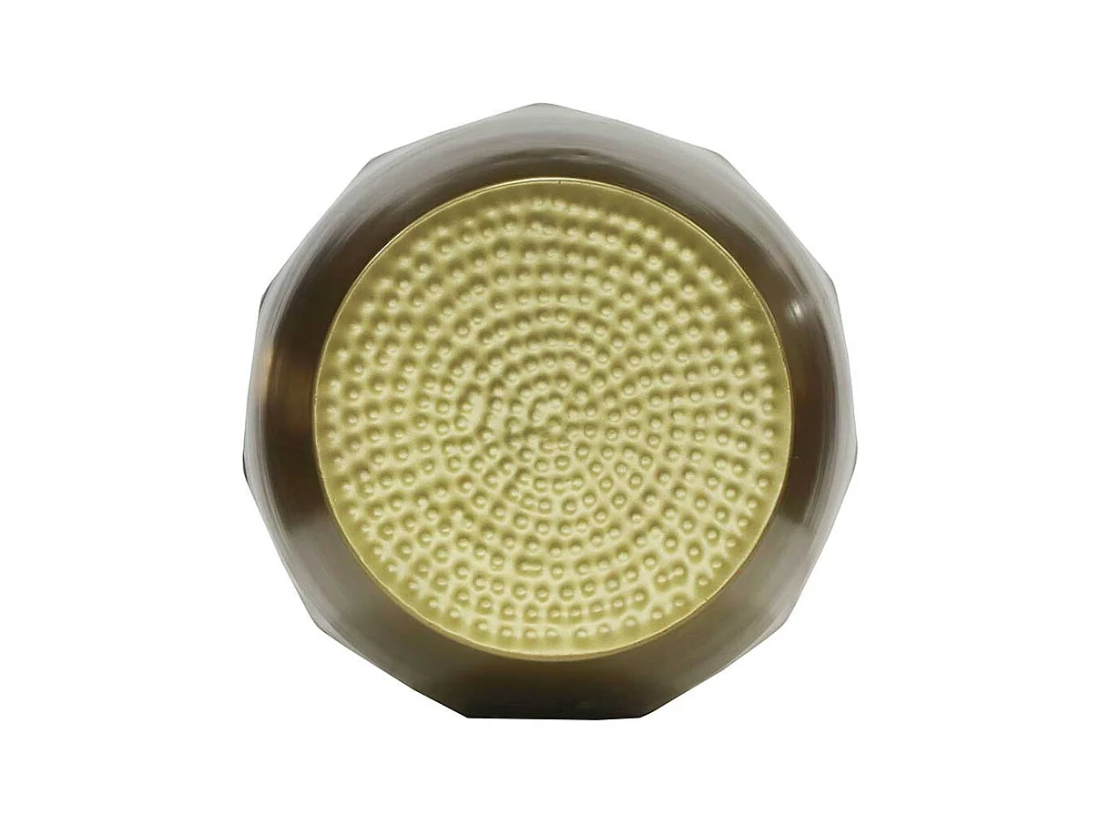 Beistelltisch Beistelltischchen in Goldfarben mit Wabenmuster