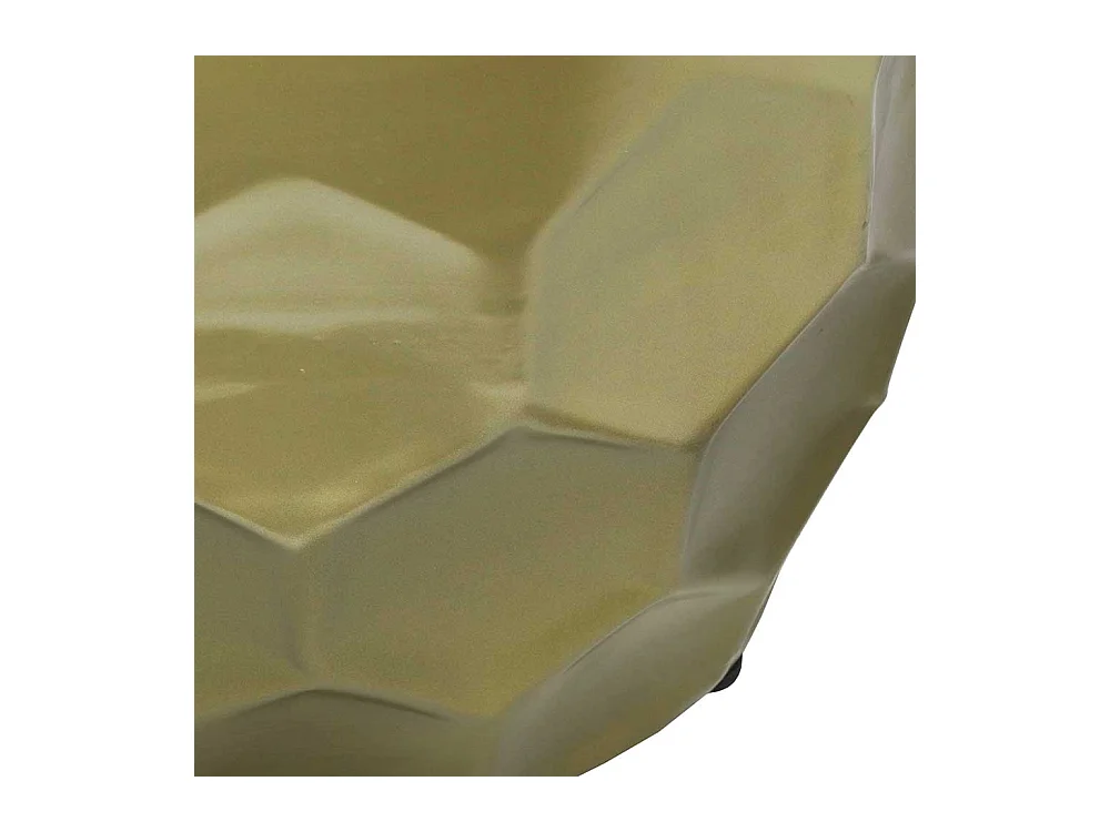 Beistelltisch Beistelltischchen in Goldfarben mit Wabenmuster