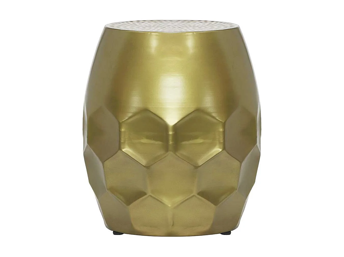 Beistelltisch Beistelltischchen in Goldfarben mit Wabenmuster