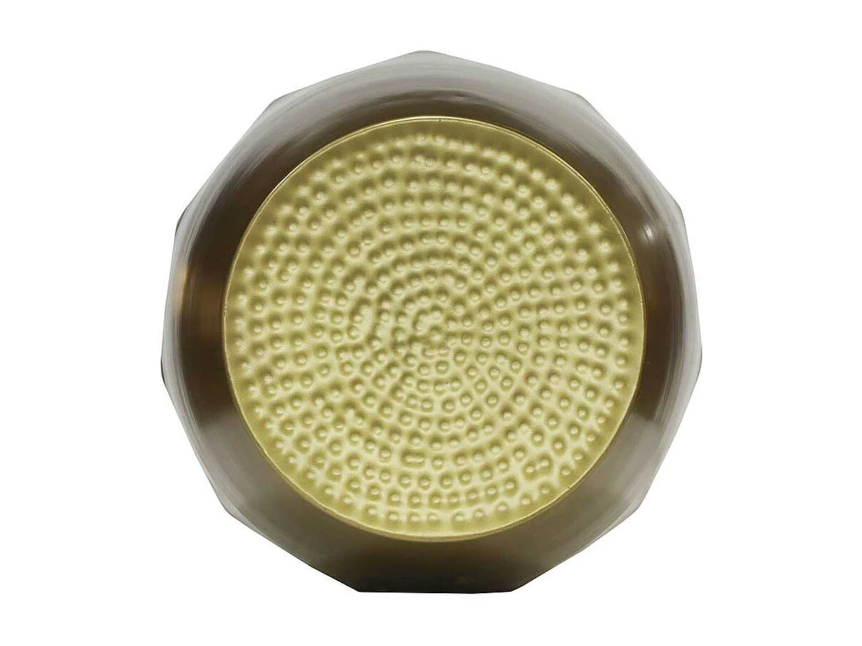 Beistelltisch Beistelltischchen in Goldfarben mit Wabenmuster