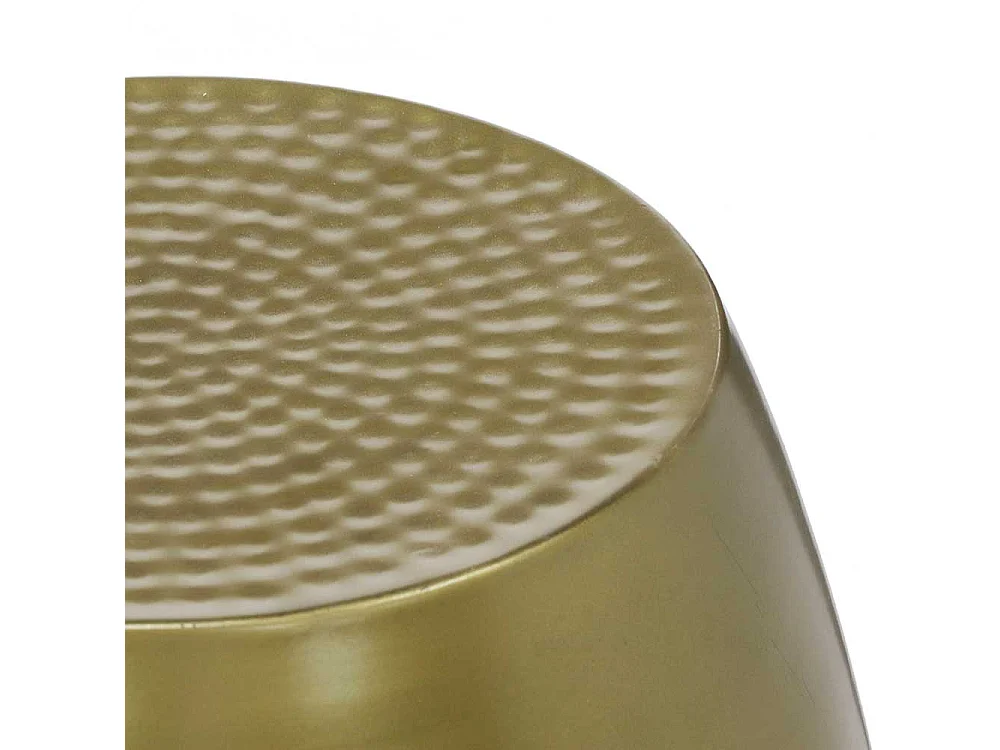 Beistelltisch Beistelltischchen in Goldfarben mit Wabenmuster