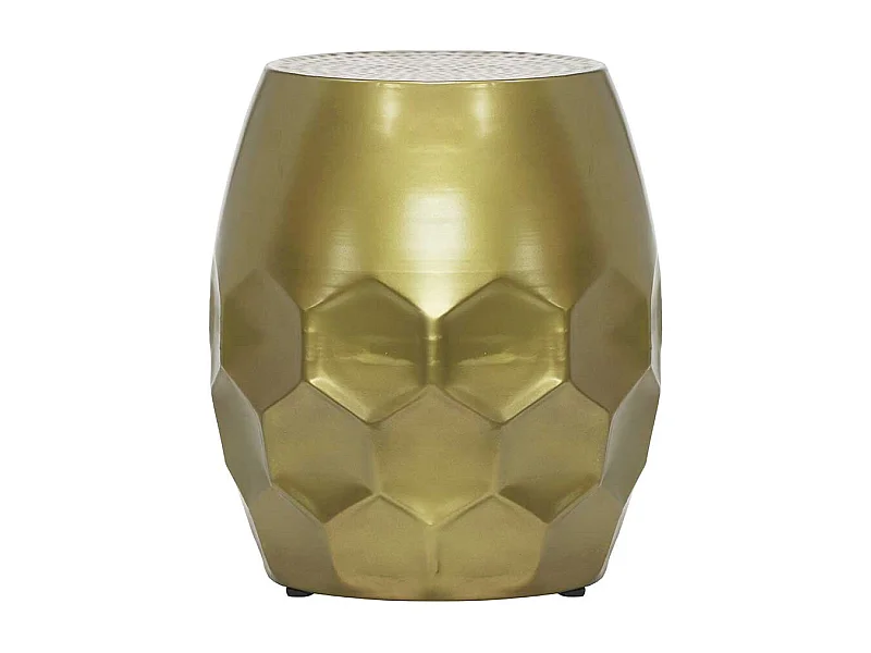 Beistelltisch Beistelltischchen in Goldfarben mit Wabenmuster