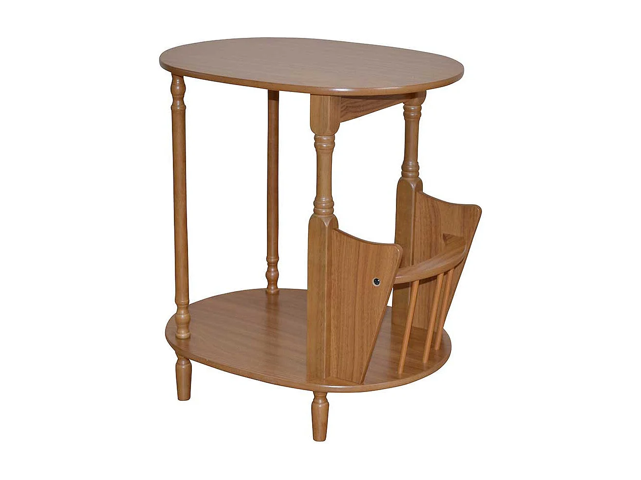 Beistelltisch in Nussbaumfarben oval