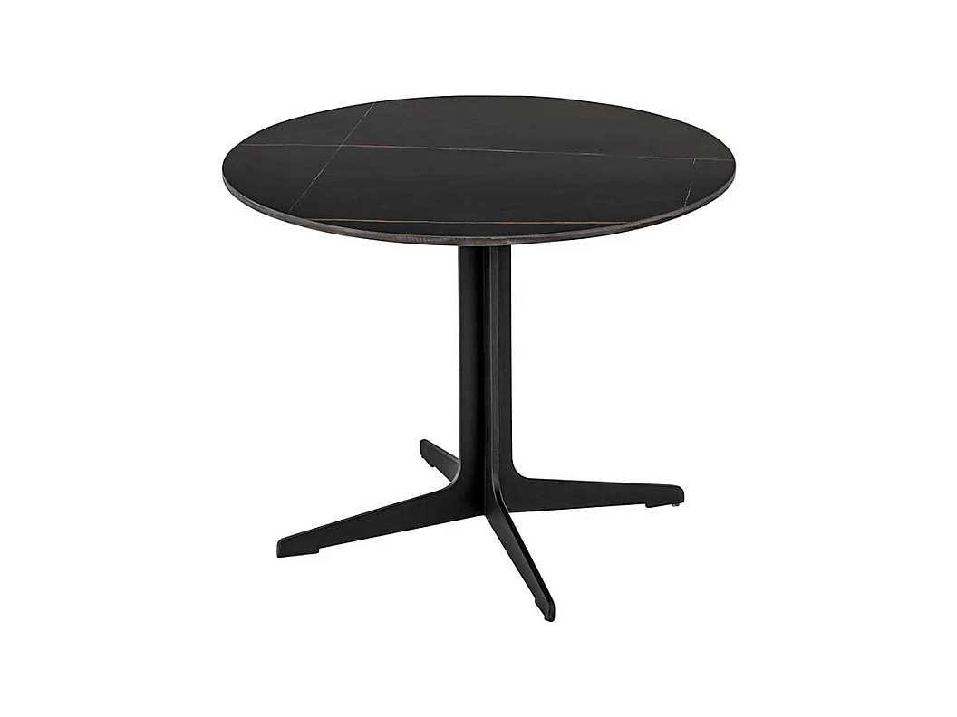 Beistelltische Sofa modern mit Keramikplatte Sterngestell (zweiteilig)