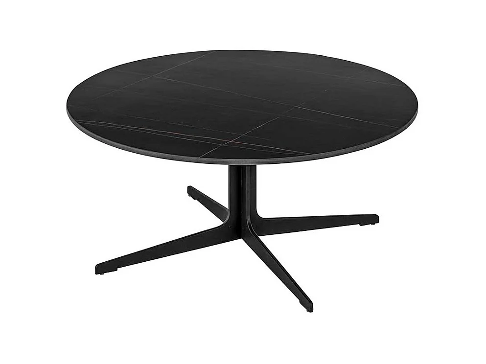 Beistelltische Sofa modern mit Keramikplatte Sterngestell (zweiteilig)