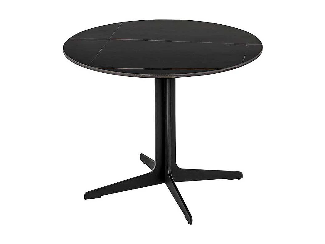 Beistelltische Sofa modern mit Keramikplatte Sterngestell (zweiteilig)