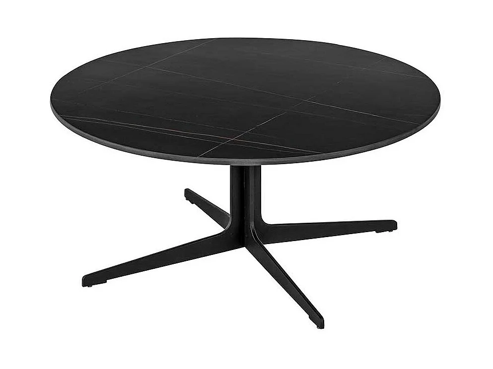 Beistelltische Sofa modern mit Keramikplatte Sterngestell (zweiteilig)