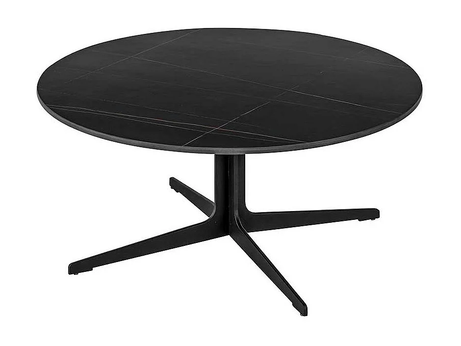 Beistelltische Sofa modern mit Keramikplatte Sterngestell (zweiteilig)