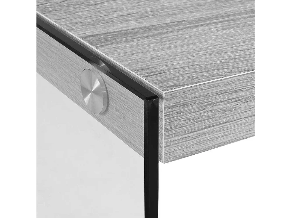 Beistelltisch in Eiche hell Optik Glas