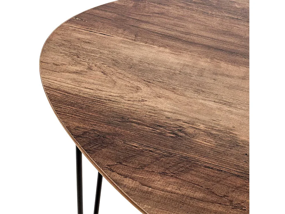 Beistelltische Sofa mit Tischplatten in Wankelform Retrostil (zweiteilig)