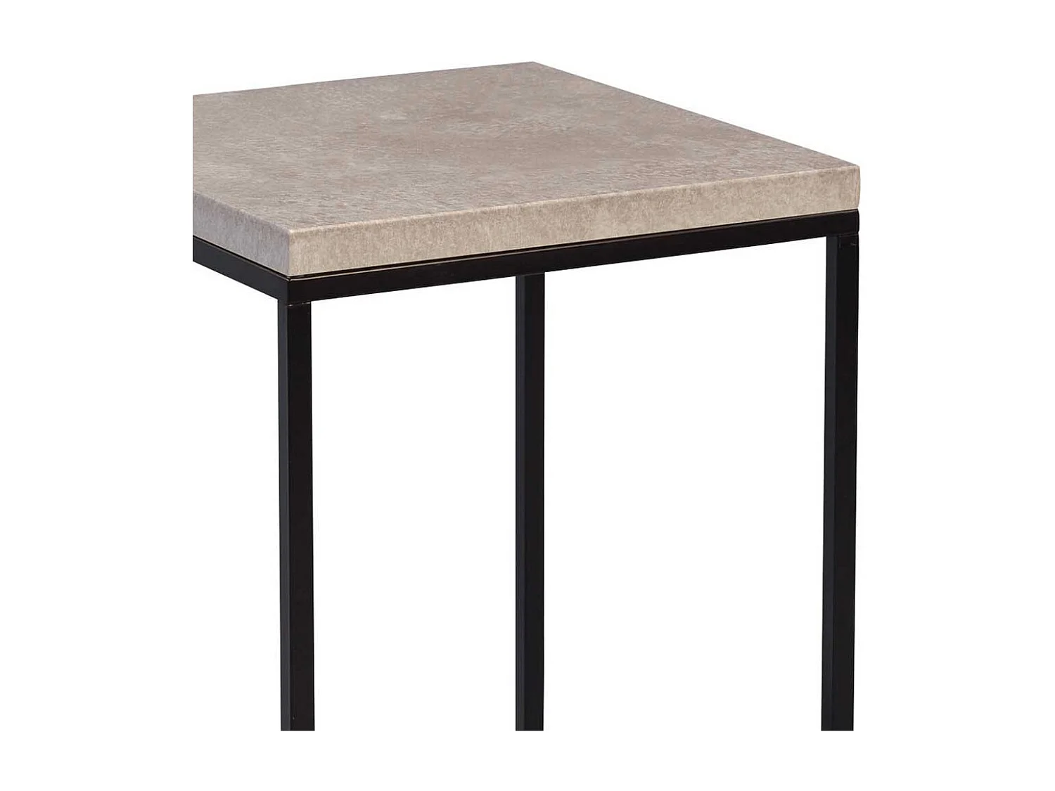 Design Beistelltisch in Beton Grau und Schwarz 40 cm breit
