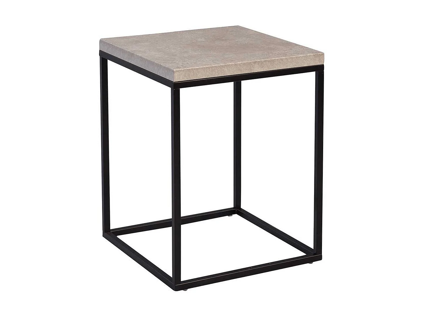 Design Beistelltisch in Beton Grau und Schwarz 40 cm breit