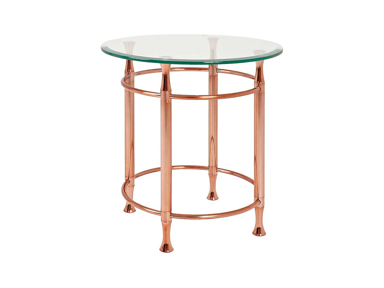Beistelltisch in Kupferfarben Rund