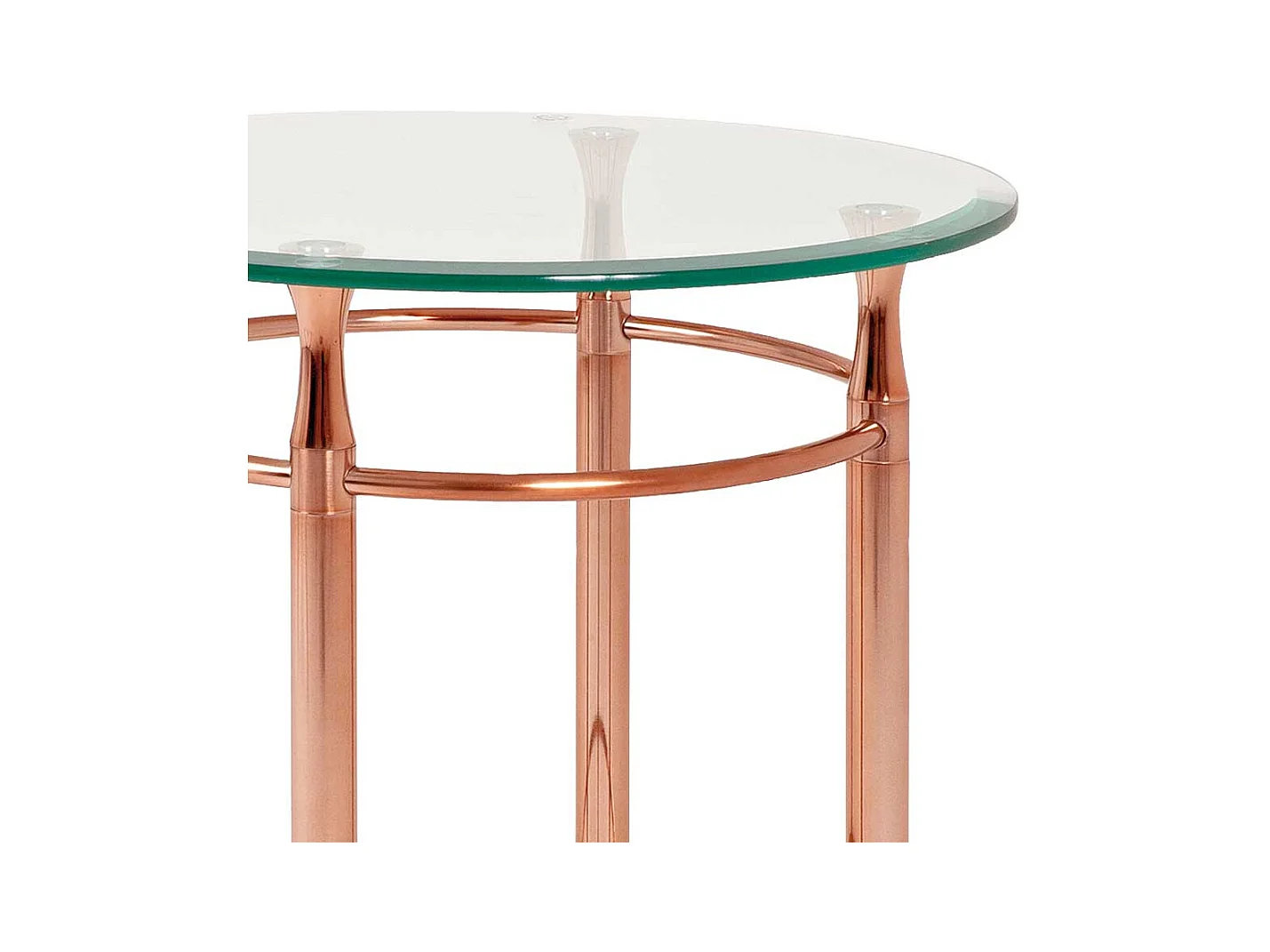 Beistelltisch in Kupferfarben Rund