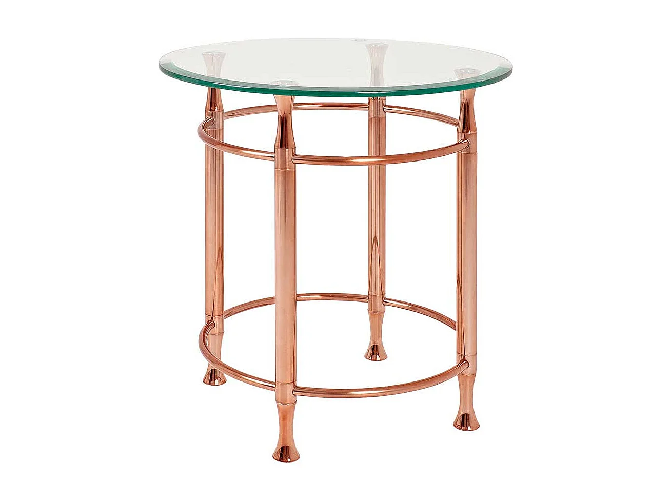 Beistelltisch in Kupferfarben Rund