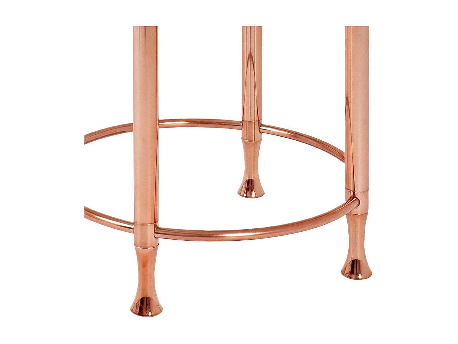 Beistelltisch in Kupferfarben Rund