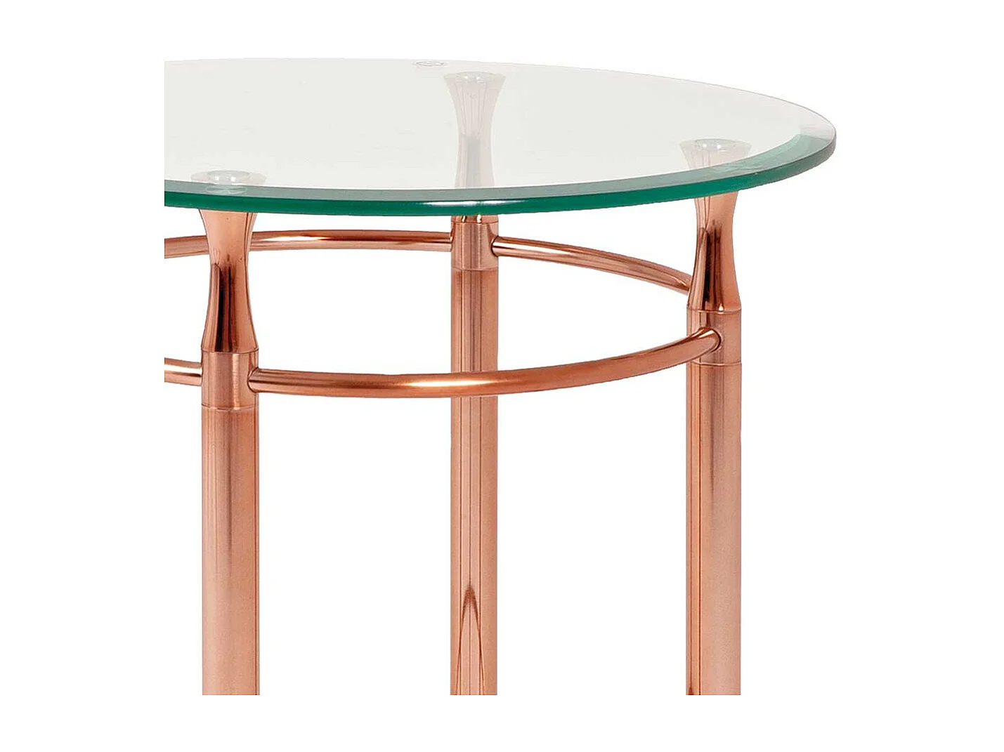Beistelltisch in Kupferfarben Rund