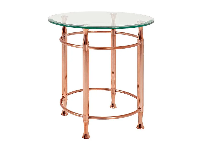 Beistelltisch in Kupferfarben Rund