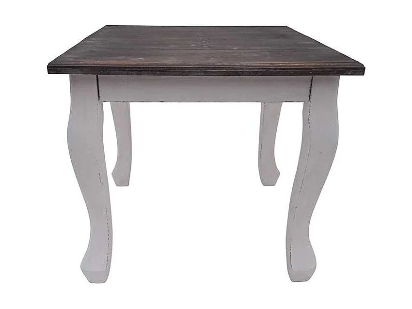 Quadratischer Beistelltisch im Shabby Chic Design Tanne Massivholz