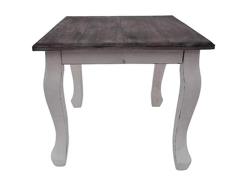 Quadratischer Beistelltisch im Shabby Chic Design Tanne Massivholz