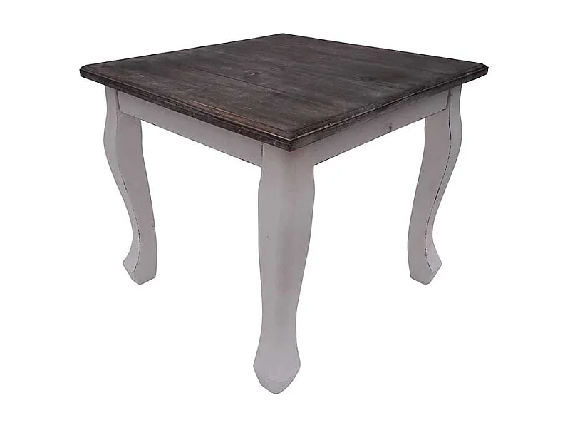 Quadratischer Beistelltisch im Shabby Chic Design Tanne Massivholz