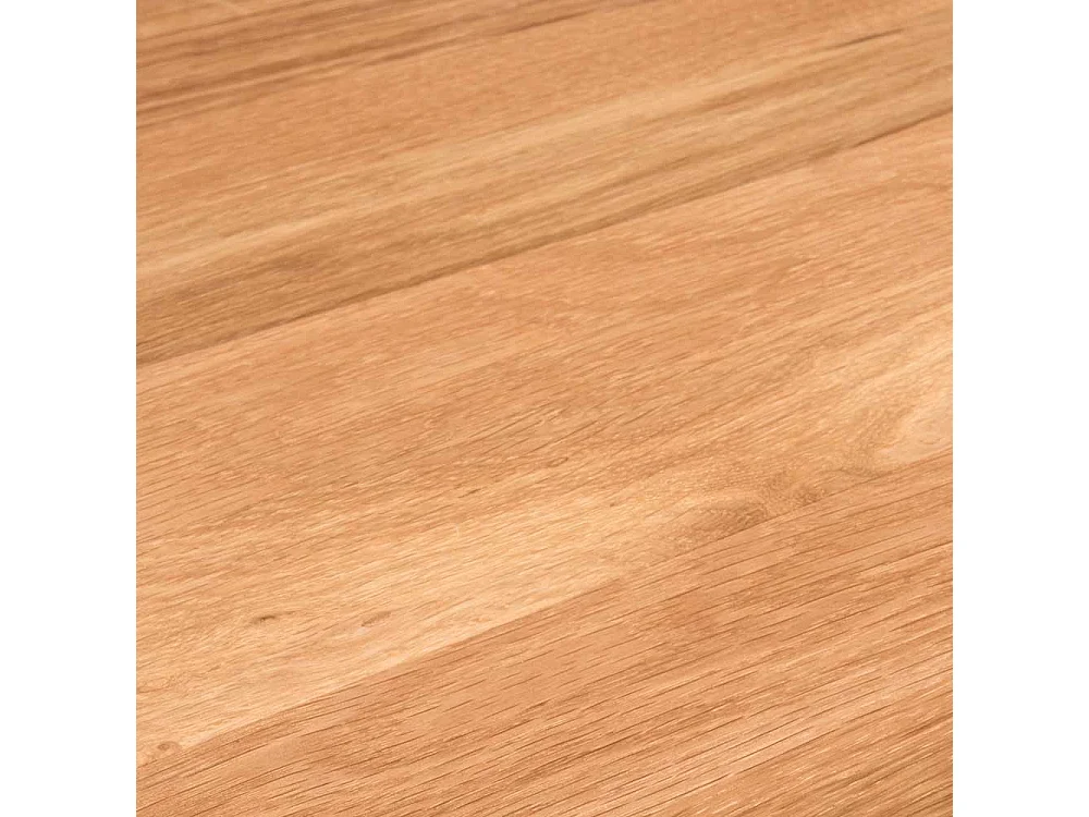 Sofa Beistelltisch aus Asteiche Massivholz Bügelgestell aus Metall in Schwarz