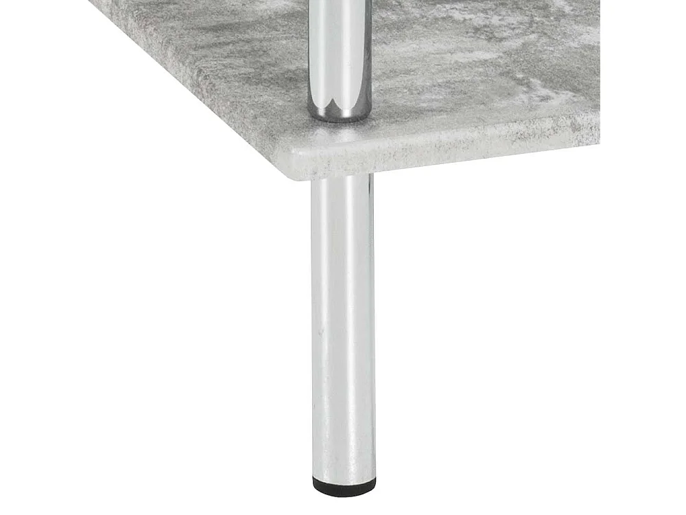 Beistelltisch Sofa in Beton Grau und Chrom Ablage