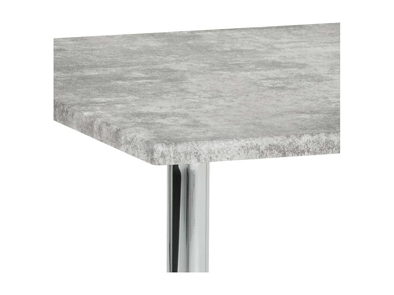 Beistelltisch Sofa in Beton Grau und Chrom Ablage