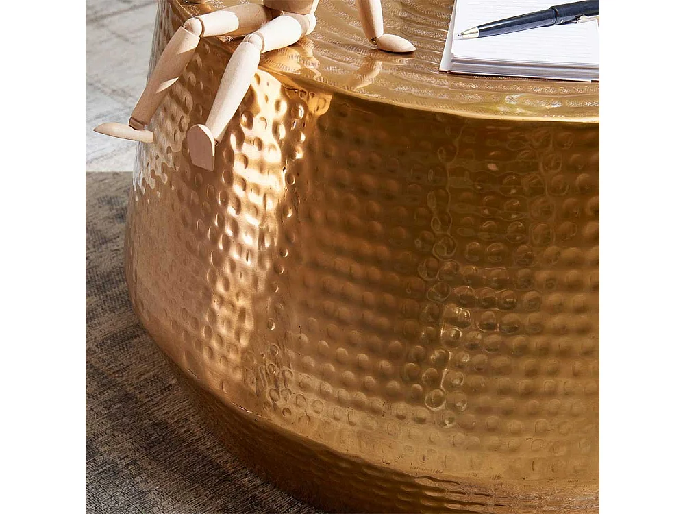 Couch Beistelltisch in Goldfarben 60 cm breit