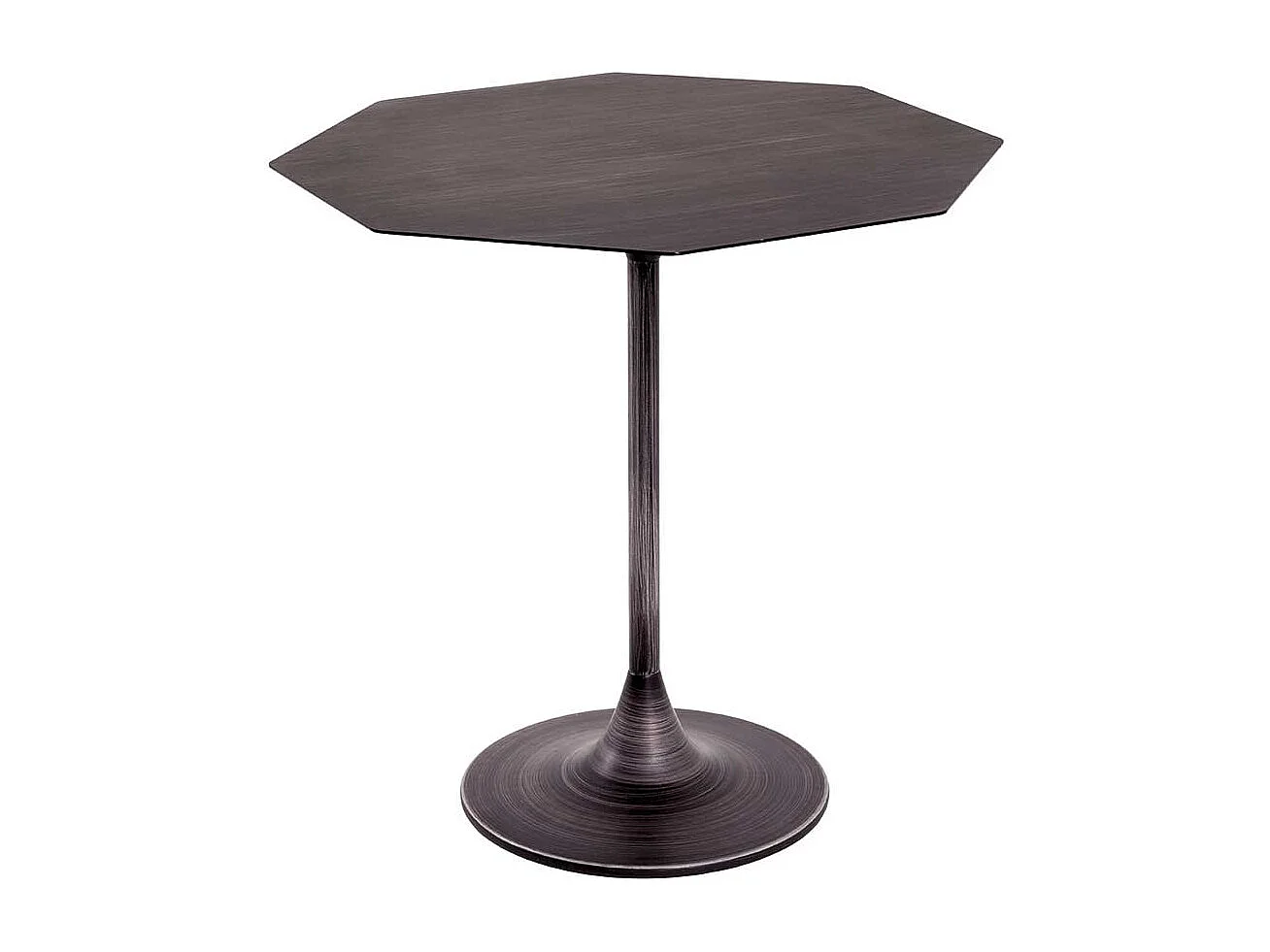 Moderner Beistelltisch aus Metall Tischplatte achteckig