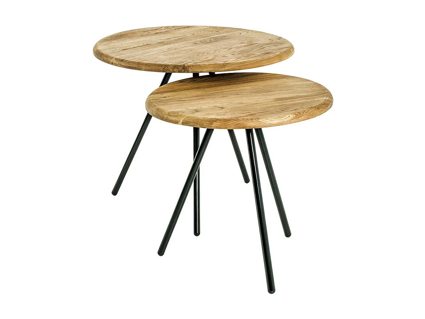 Beistelltisch Sofa mit Eiche Massivholzplatte Dreibeingestell