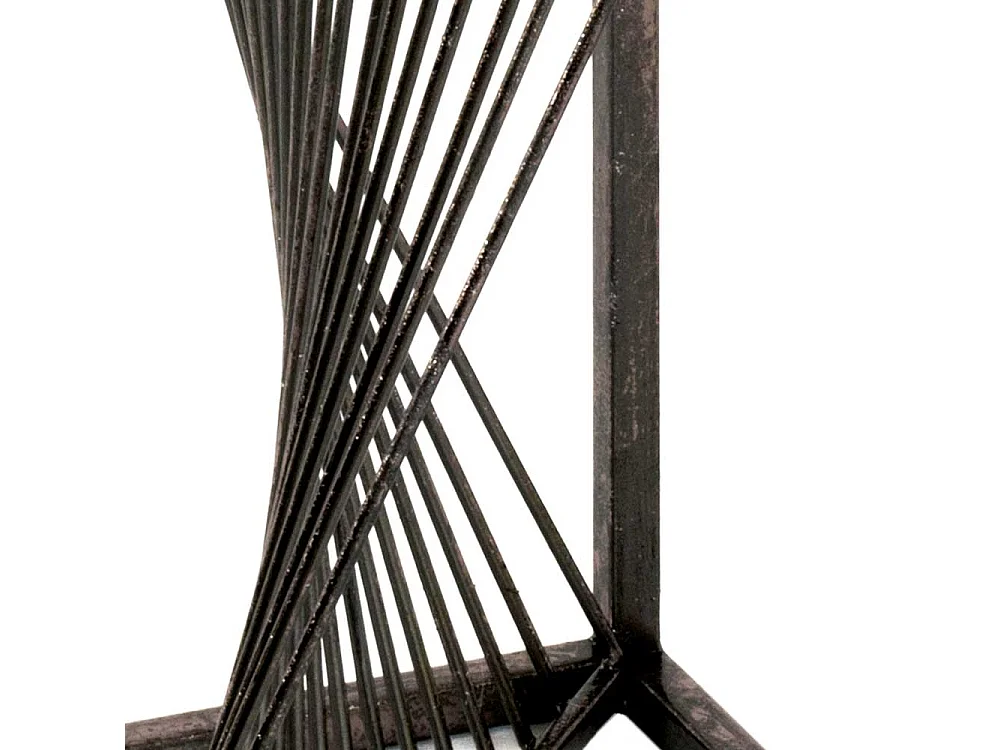 Sofa Beistelltisch mit Glasplatte Stahlgestell in Bronze