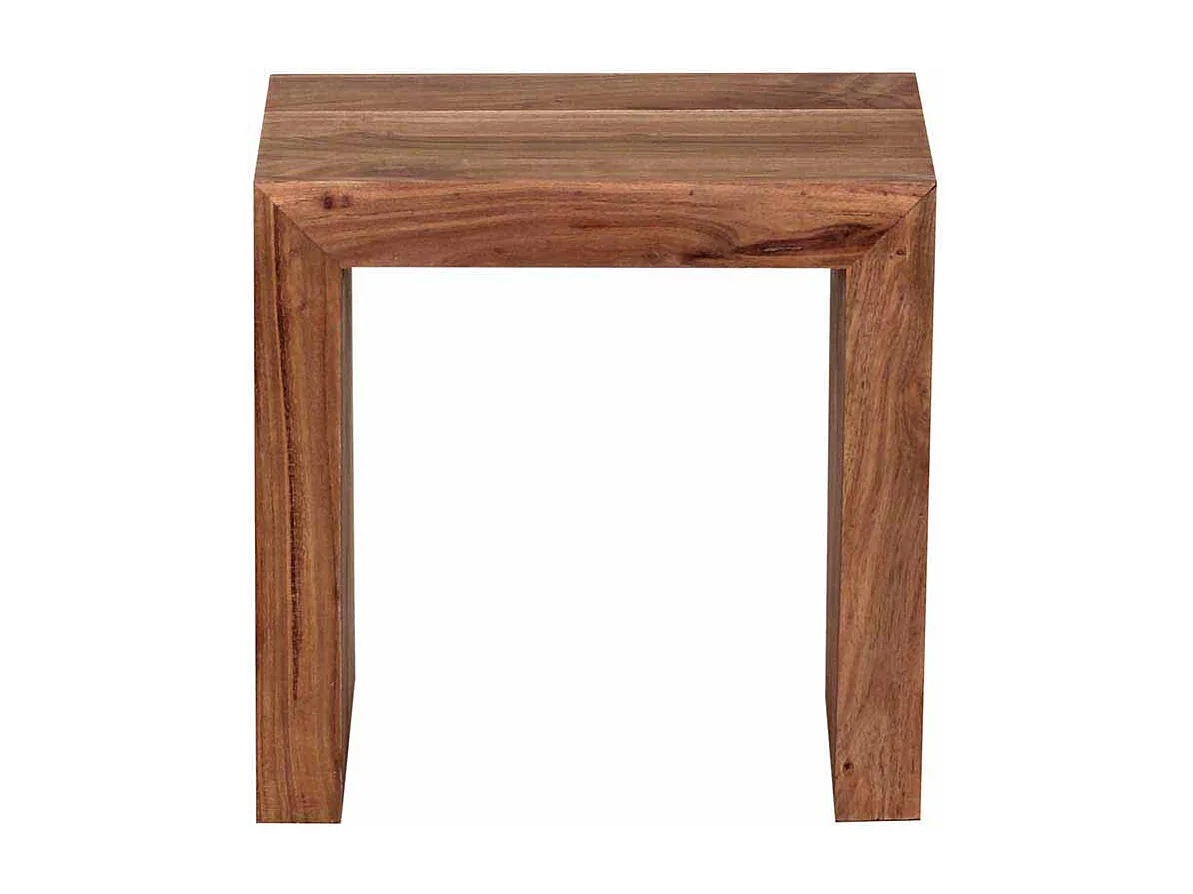 Beistelltisch Set aus Akazie Massivholz naturbelassen (dreiteilig)