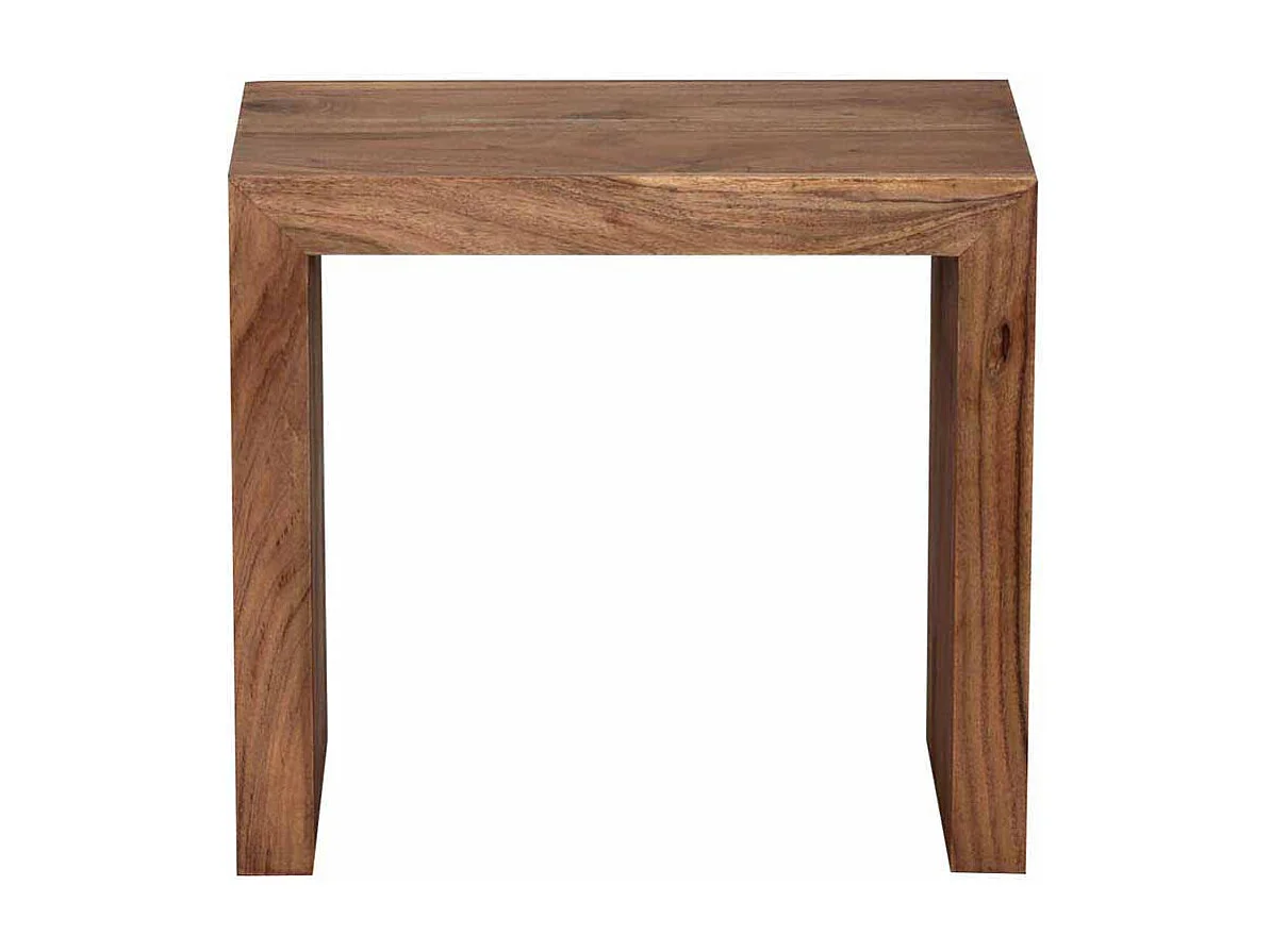 Beistelltisch Set aus Akazie Massivholz naturbelassen (dreiteilig)