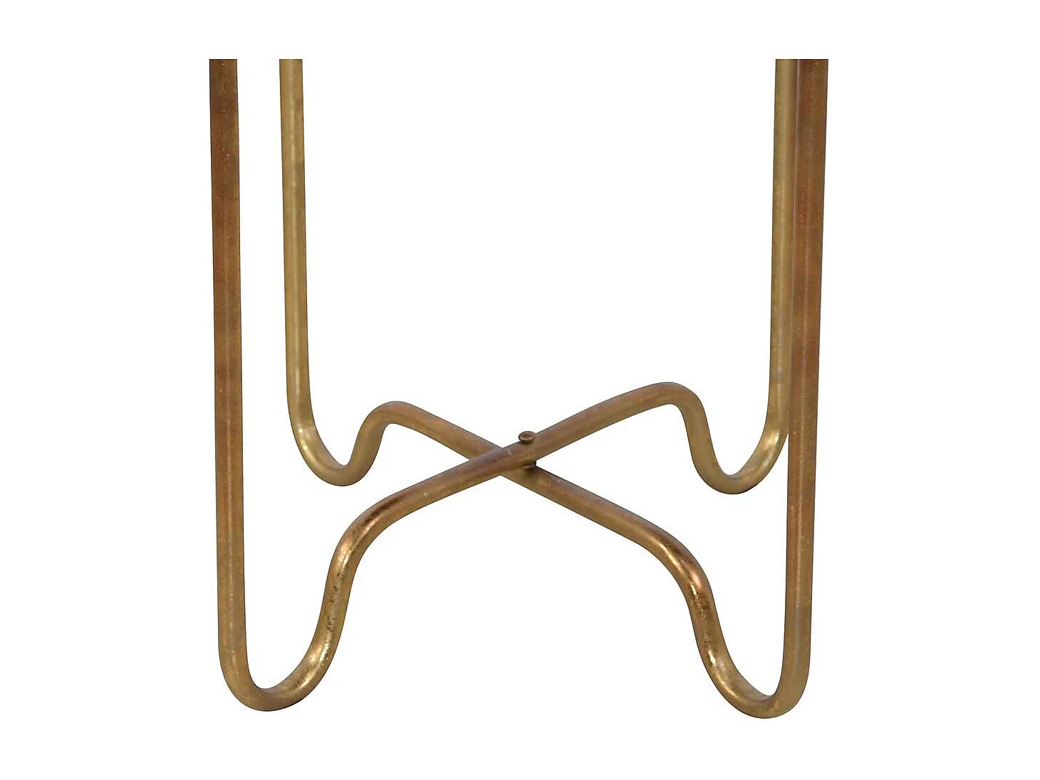 Glas Beistelltisch in Altgoldfarben rund