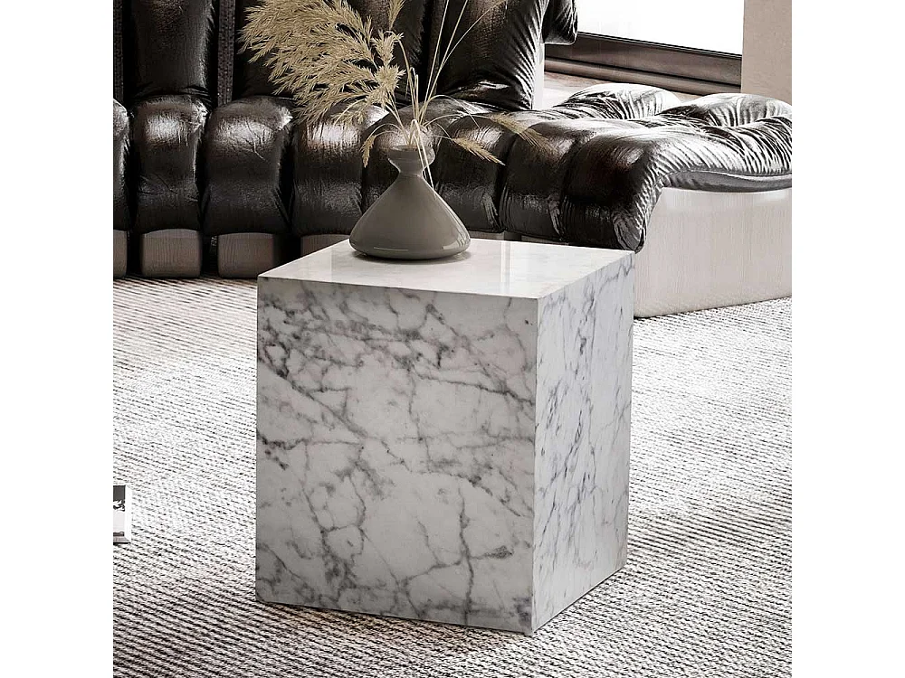 Beistelltisch Couchtisch in Marmor Optik Hochglanz
