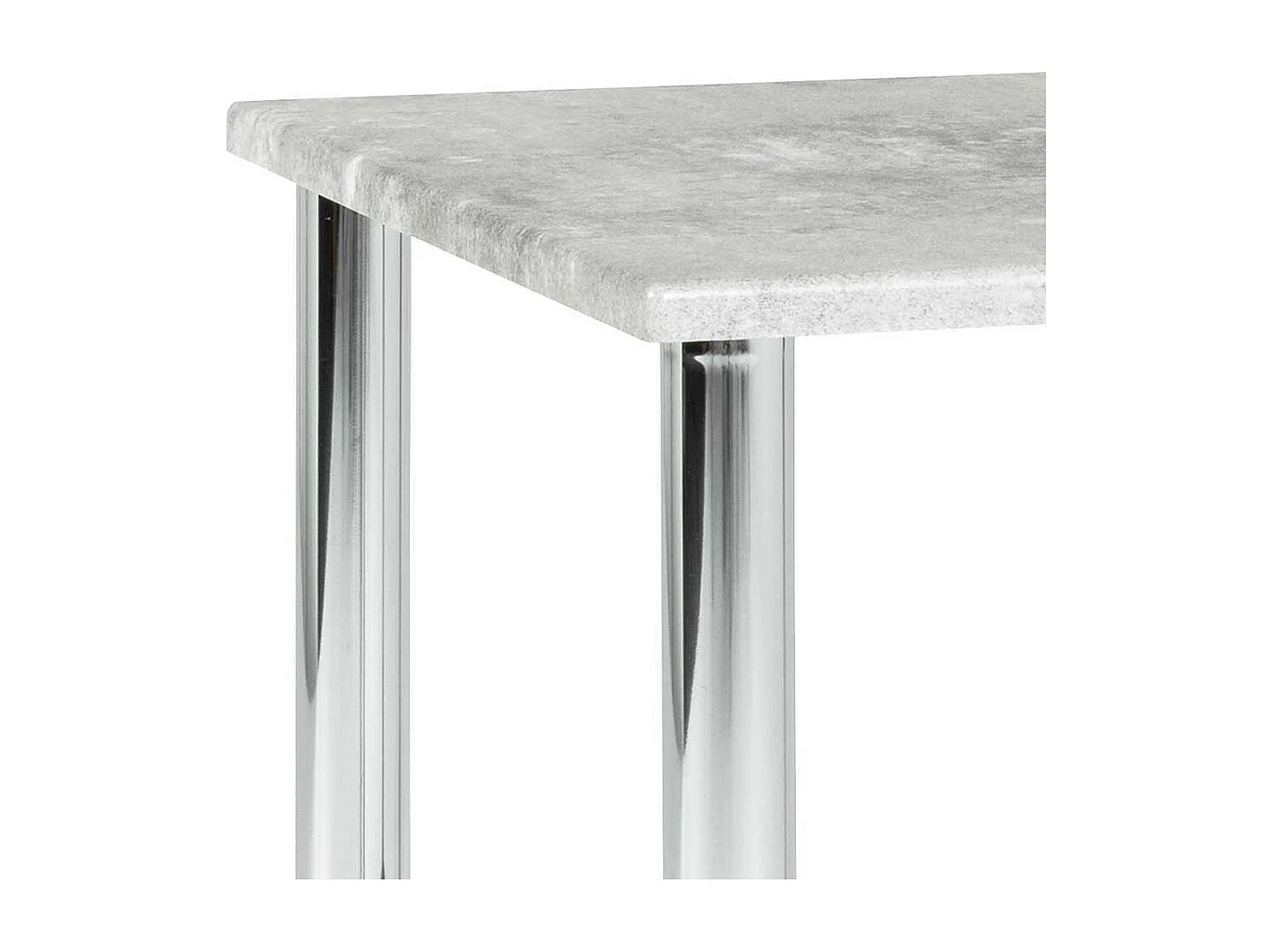 Beistelltisch in Beton Grau und Chrom modern