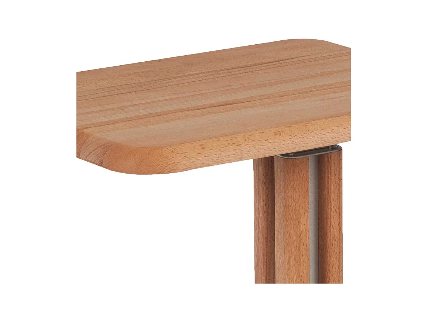 Couch Beistelltisch aus Kernbuche Massivholz höhenverstellbar