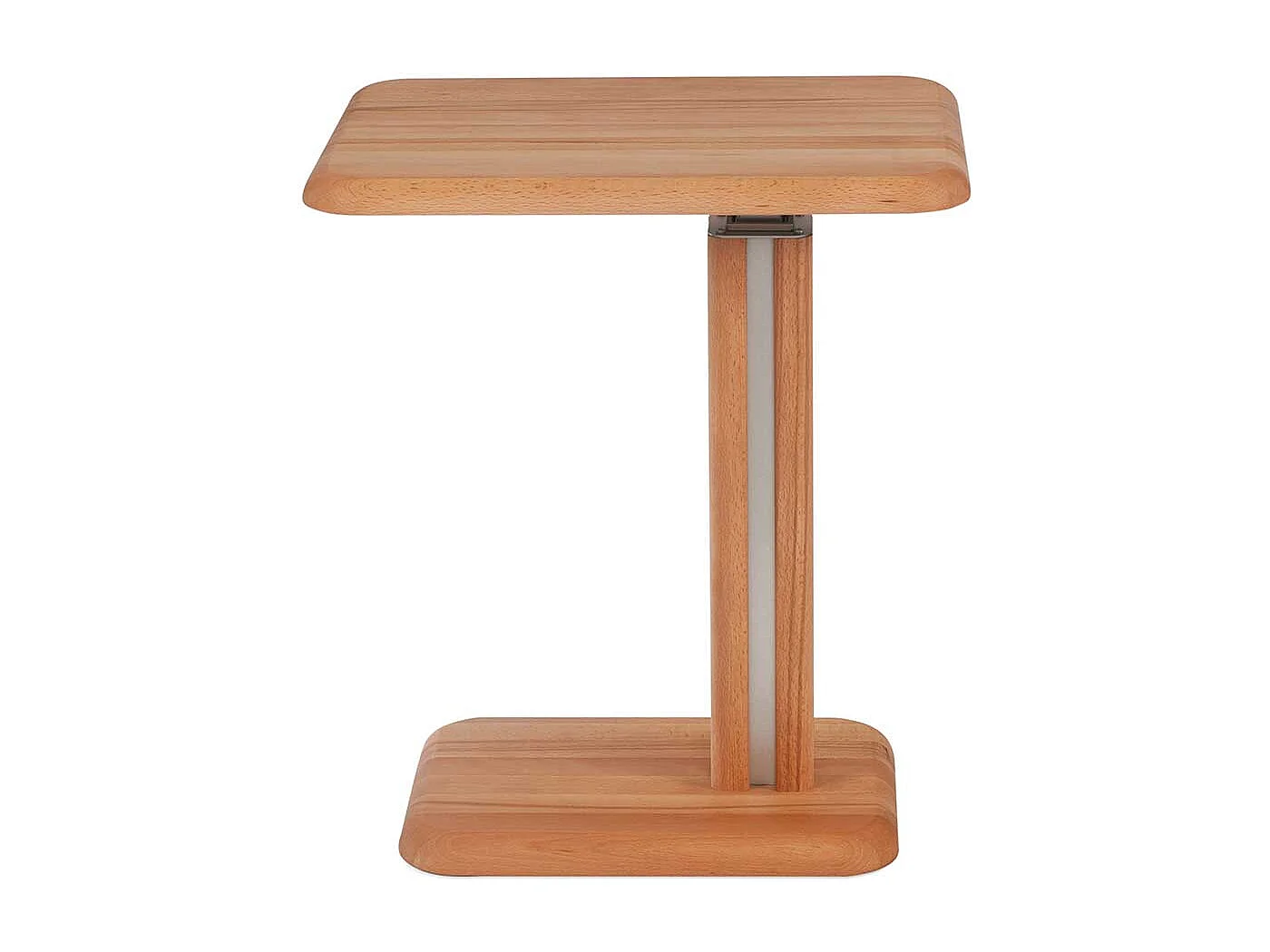 Couch Beistelltisch aus Kernbuche Massivholz höhenverstellbar