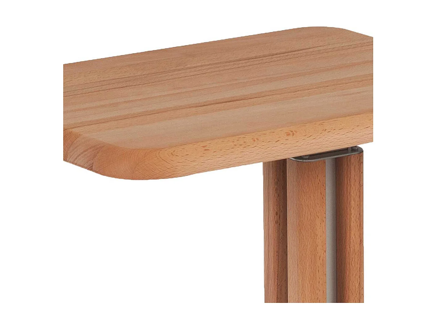 Couch Beistelltisch aus Kernbuche Massivholz höhenverstellbar