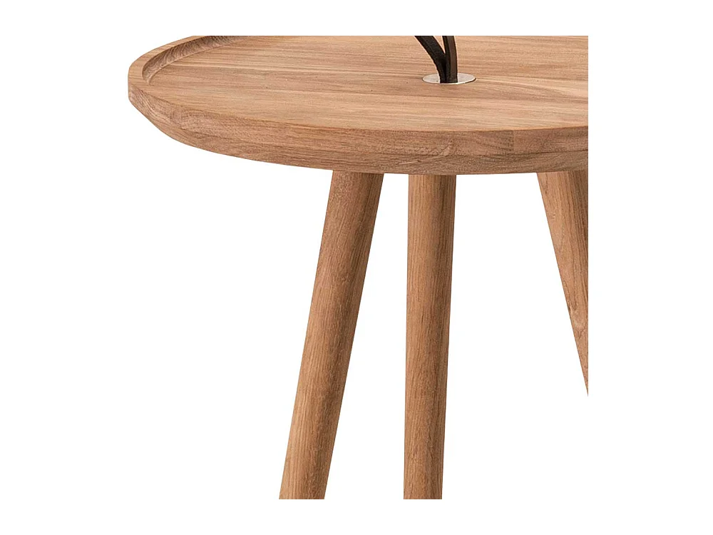 Runder Beistelltisch aus Eiche Massivholz Skandi Design