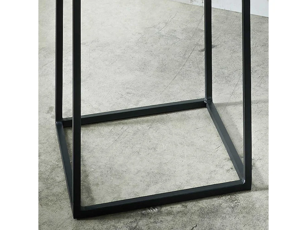 Hohe Beistelltische aus Metall abnehmbarer Platte (zweiteilig)