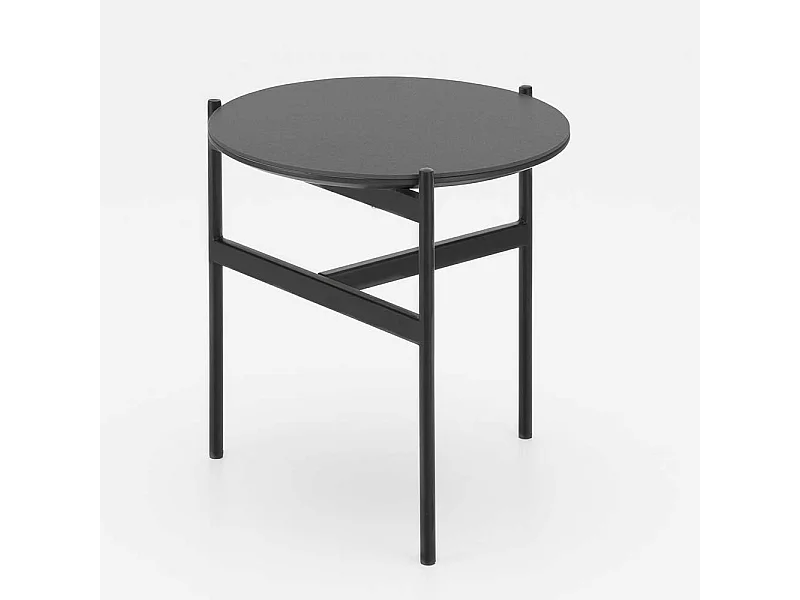 Beistelltisch in dunkel Grau und Schwarz 40 cm breit