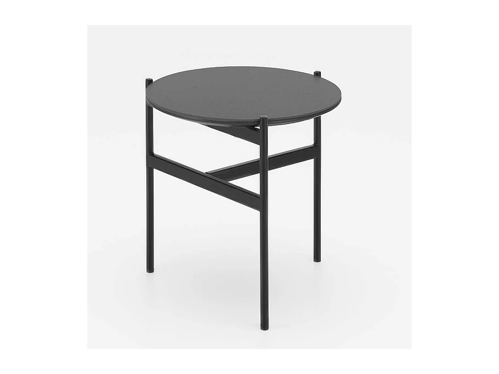 Beistelltisch in dunkel Grau und Schwarz 40 cm breit