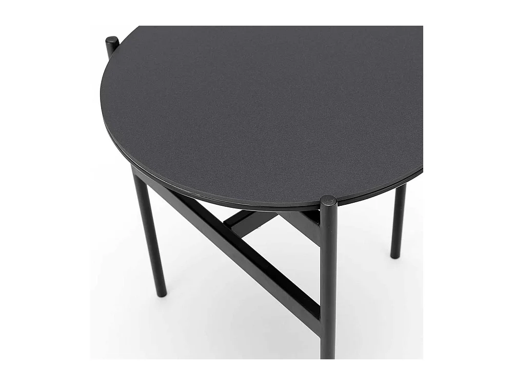 Beistelltisch in dunkel Grau und Schwarz 40 cm breit