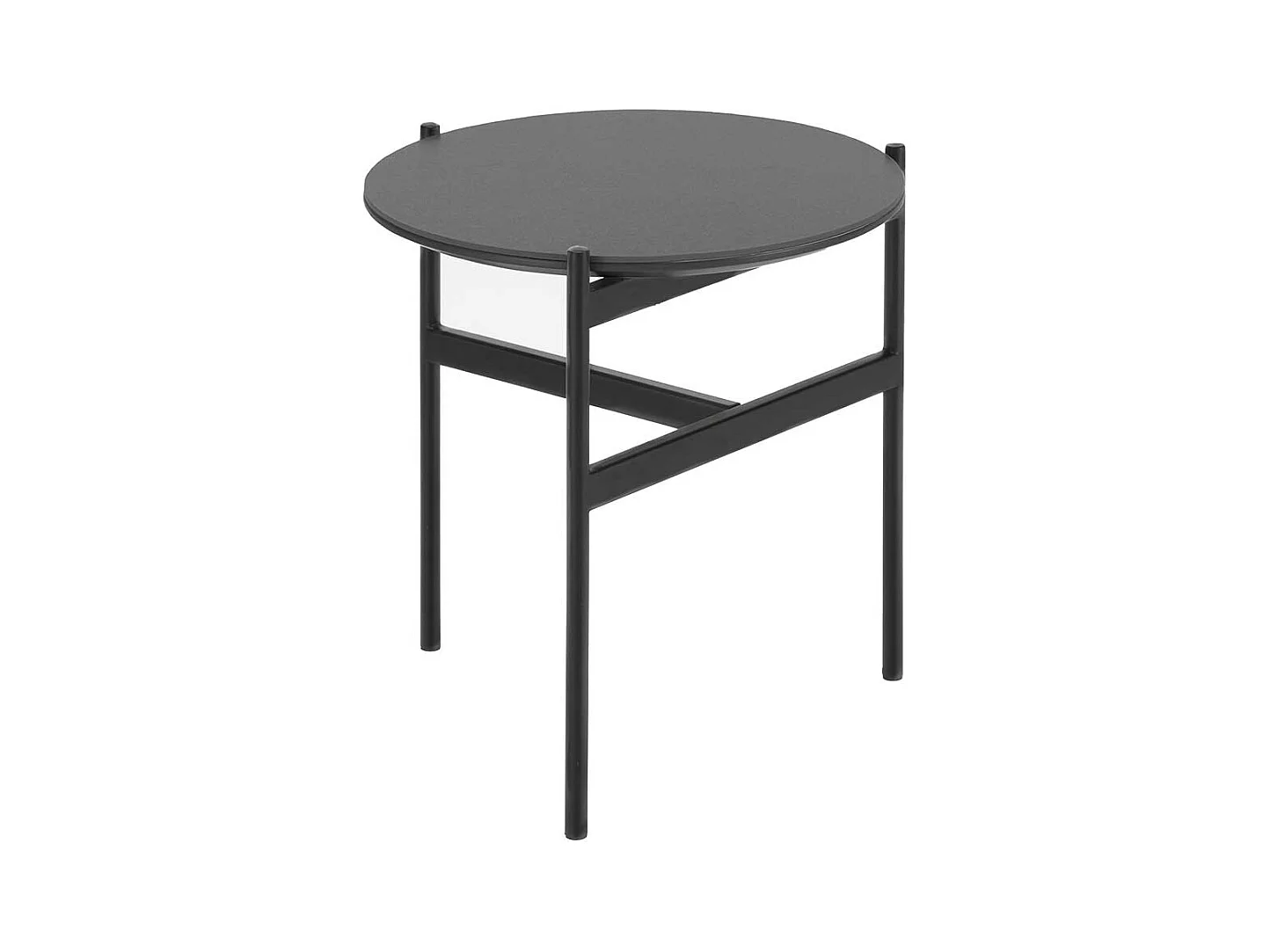 Beistelltisch in dunkel Grau und Schwarz 40 cm breit