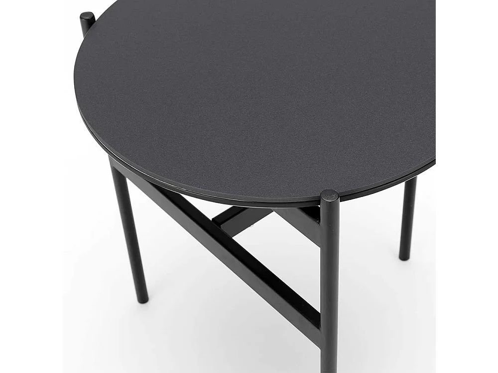 Beistelltisch in dunkel Grau und Schwarz 40 cm breit